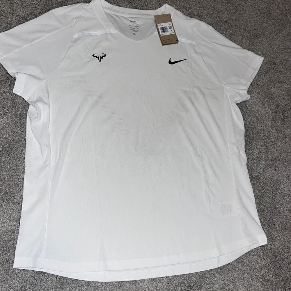 NWT Nike Court Rafa Nadal The Bull Dri-FIT ADV White Tennis Shirt DD8540-100-XXL